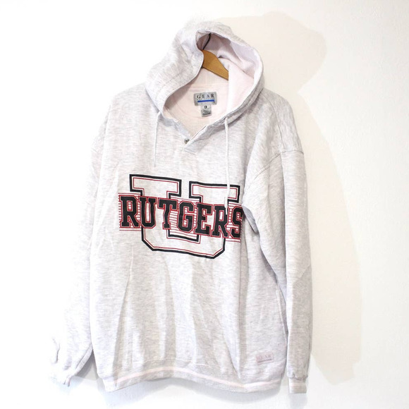 Vintage Rutgers University Hooded Sweatshirt XL - Picture 5 of 5